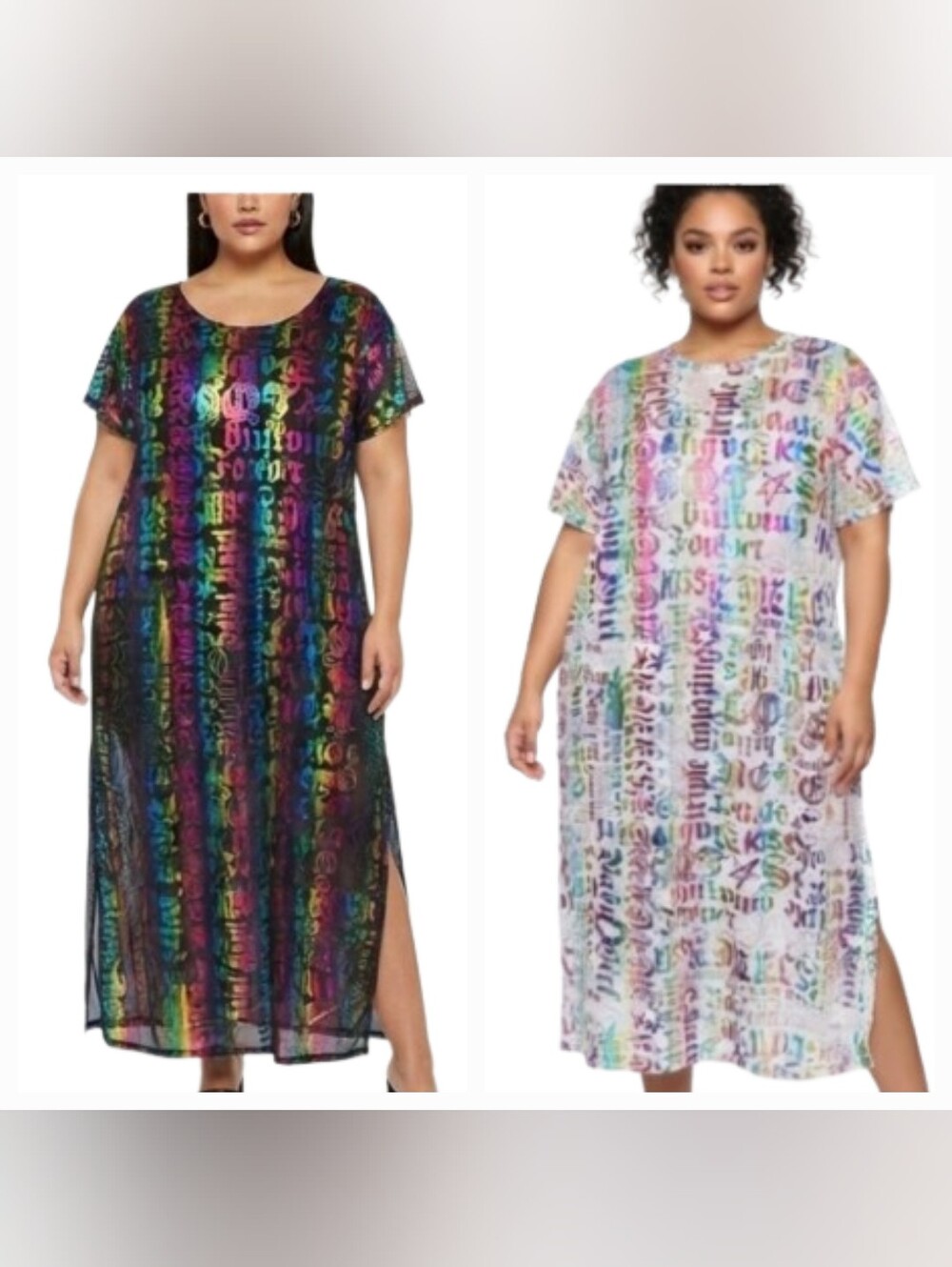 NWT Rouge Holographic Mesh Cover-Up Dresses ( Runs Smaĺl)